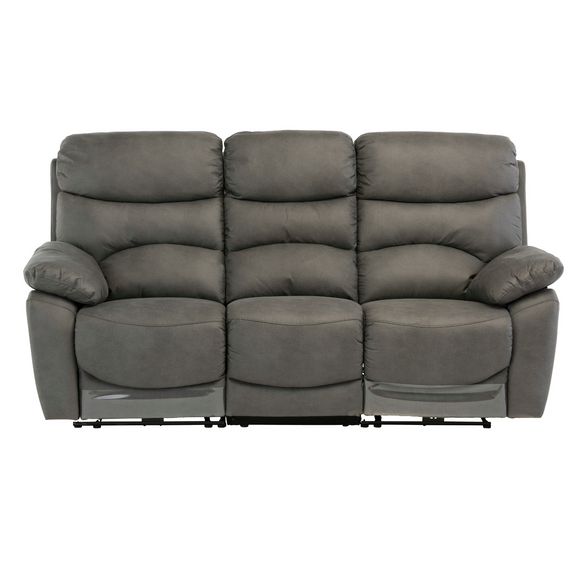 Stylish 3 seater sofa electric recliner in grey
