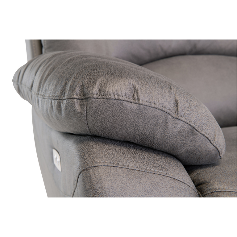 Yvette Fabric Electric Recliner Armchair Grey