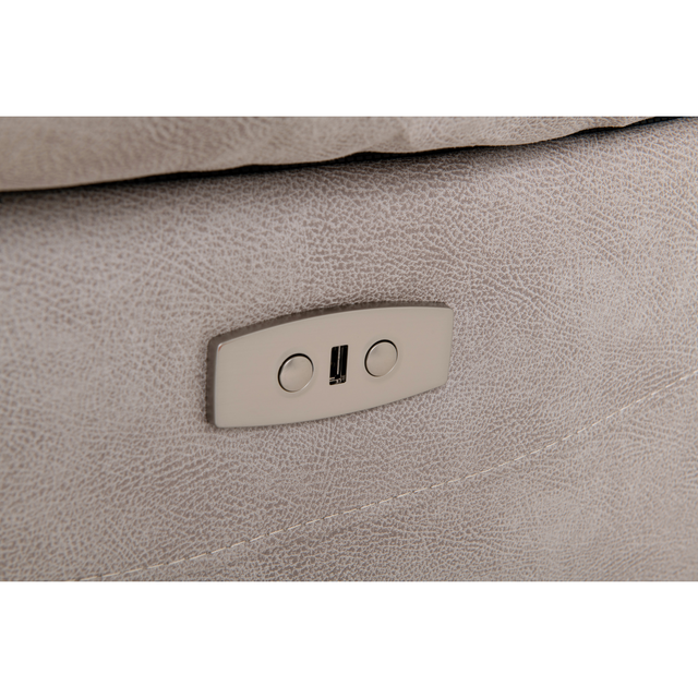Yvette Fabric Electric Recliner Armchair Natural
