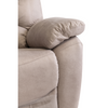 Modern electric recliner chair with cushioned headrest – Yvette Fabric Electric Recliner Armchair Natural.
