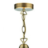 Ardeche 1 Light Large Pendant Antique Brass/Amber Glass close view picture of the fitting plate