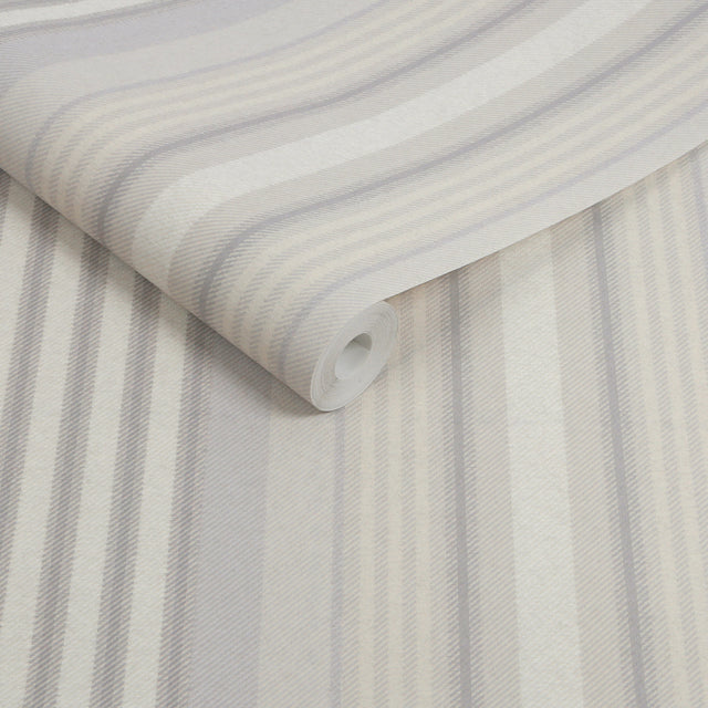 Superfresco Easy Loom Stripe Wallpaper Stone - Stylish Home Decor Walls