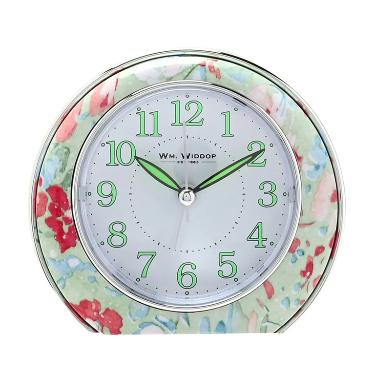 Wm.Widdop Quartz Alarm Clock -Floral Design