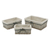 Bautiful set of 3 Arianna Rectangular Willow Storage Baskets
