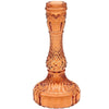 Orange Glass Candlestick Holder