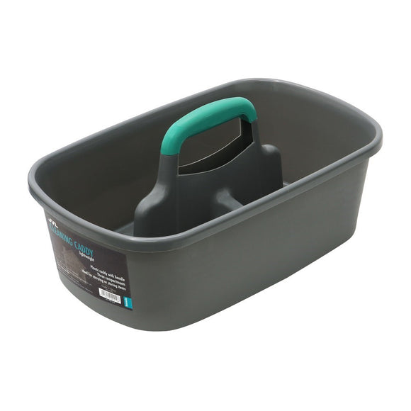 Compact cleaning caddy for efficient storage and organisation