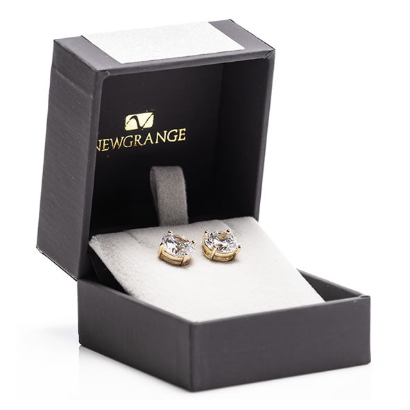 Gold Large Stone Earrings