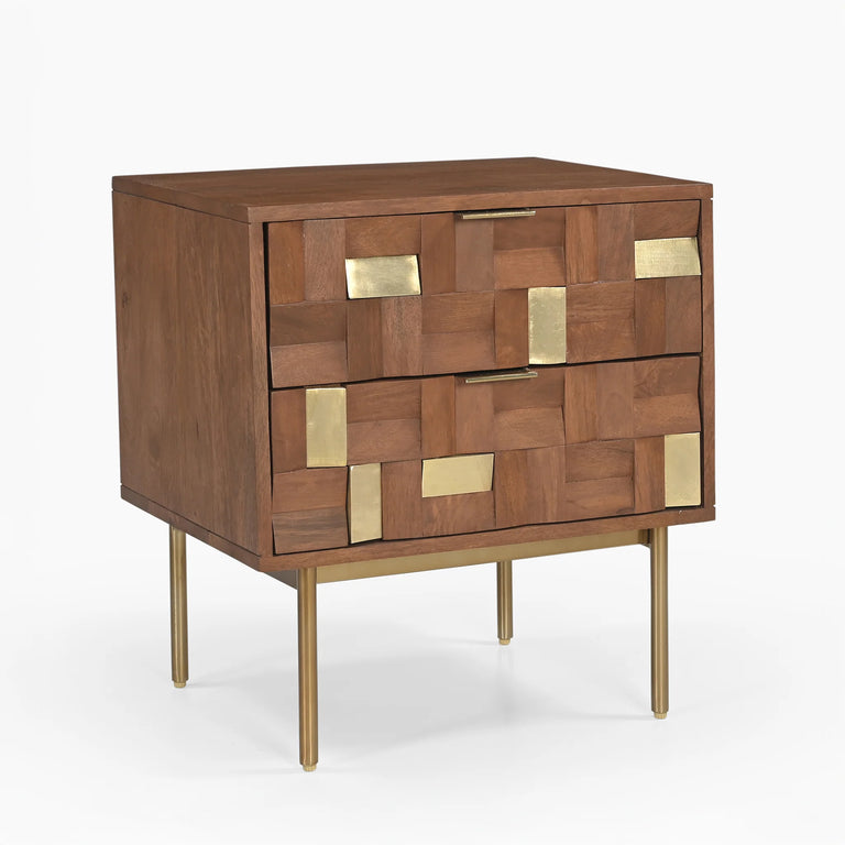 Lester Two Drawer Bedside Table