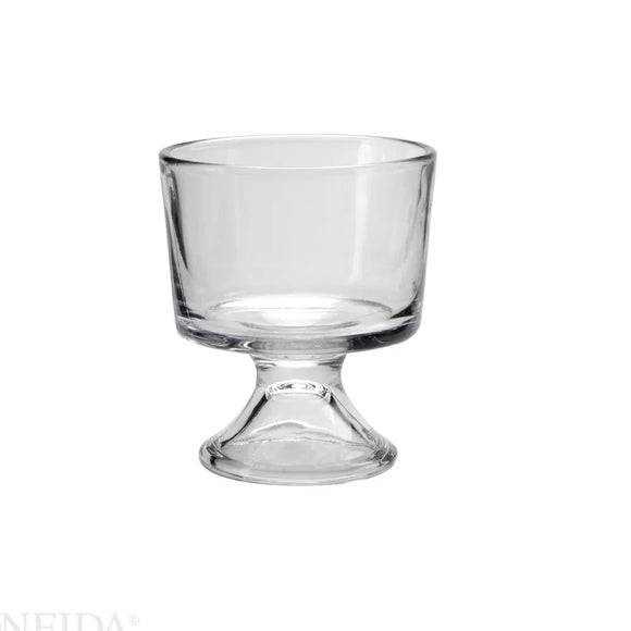 Clear glass trifle bowl for elegant dessert serving

