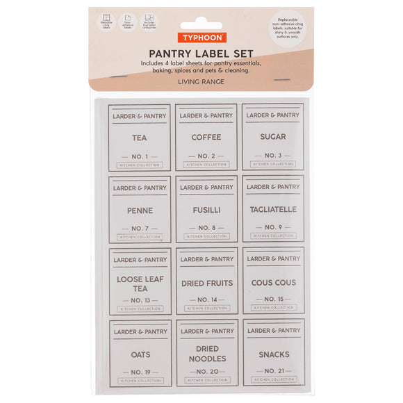 Set Of 4 Pantry Labels for perfect kitchen storage