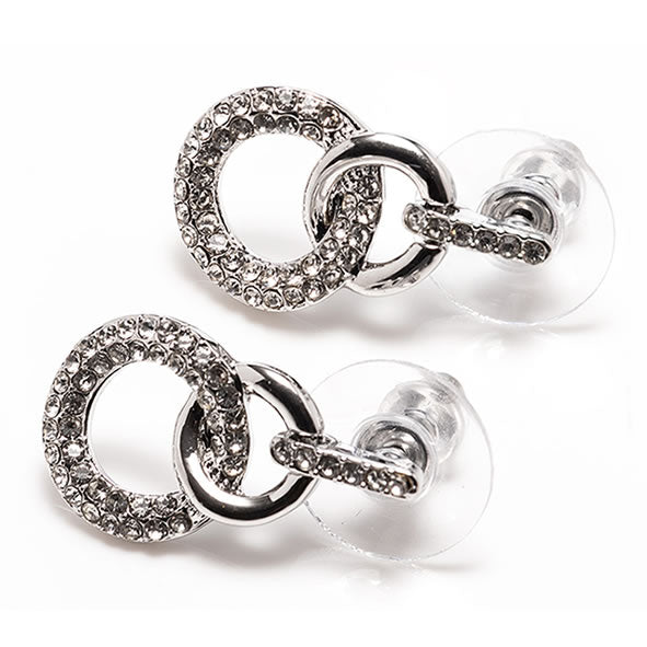 Silver Interlocking Earrings | Jewellery | Earrings - Foy and Company