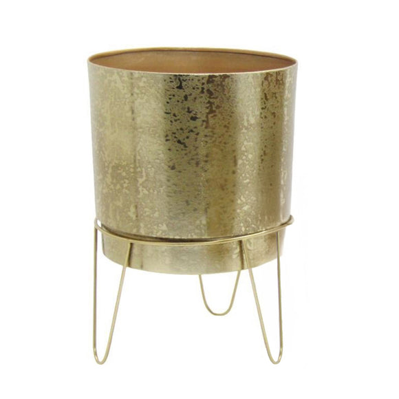 Anisha Planter With Stand Gold Large picture on the white background