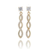 Elegant Triple Loop Modern Gold Plated Earrings for women