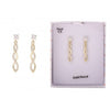Stylish Triple Loop Modern Gold Plated Earrings in 18ct gold