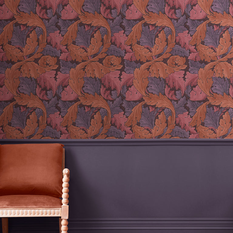 William Morris Wallpaper Acanthus Plum