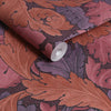 Swirling leaves design William Morris Wallpaper Acanthus Plum