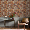 William Morris Acanthus Burnt Orange wallpaper design