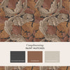 William Morris Acanthus leaves design in burnt orange