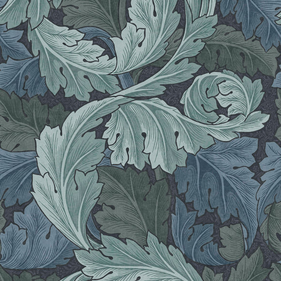 Acanthus Blue William Morris Wallpaper pattern