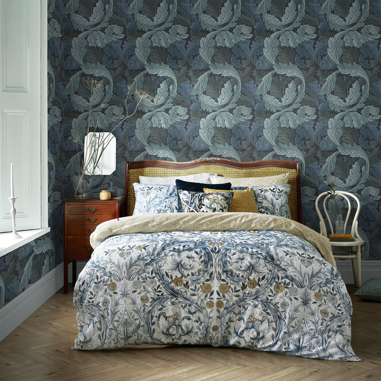 William Morris Wallpaper Acanthus Blue