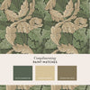 Green Acanthus wallpaper with forest tones