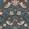 William Morris Strawberry Thief Deep Blue wallpaper design