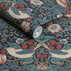 William Morris Strawberry Thief Deep Blue pattern with rich colors