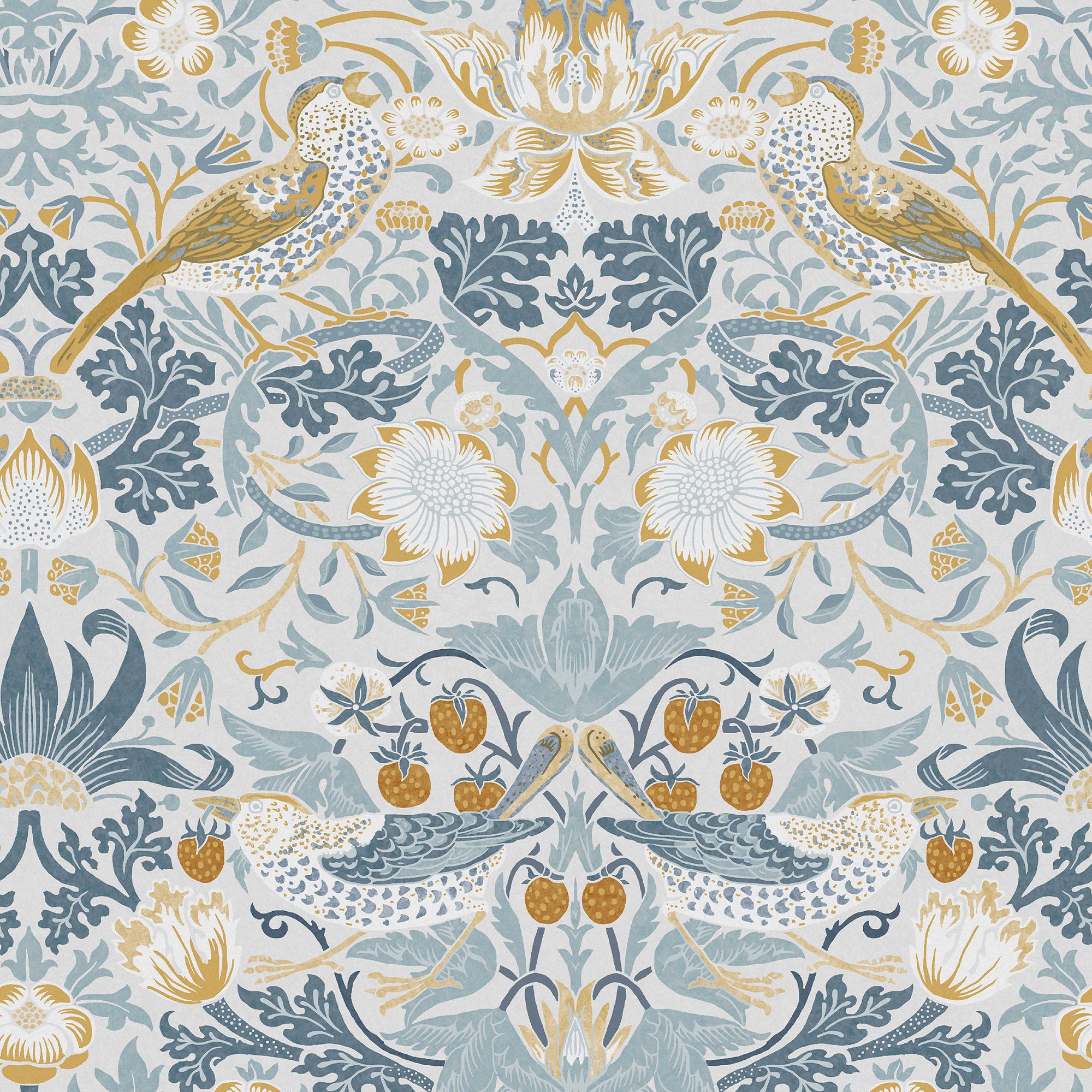William Morris Wallpaper Strawberry Thief Soft Blue Wallpapers Foy william-morris-wallpaper-strawberry-thief-soft-blue-wallpapers-foy