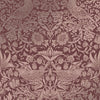 William Morris Strawberry Thief Fibrous Burgundy wallpaper design