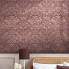 Elegant Strawberry Thief Fibrous Burgundy wallpaper by William Morris