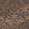 William Morris Strawberry Thief Fibrous Charcoal wallpaper design