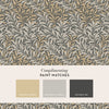 Willow Bough Charcoal wallpaper featuring pastel golds and cream