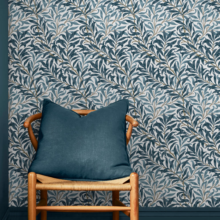 William Morris Wallpaper Willow Bough White and Blues