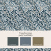 Willow Bough White and Blues wallpaper featuring dusky navy and pastel blue