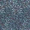 William Morris Willow Bough Deep Blues wallpaper with trailing leaves