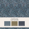 Sophisticated Willow Bough Deep Blues wallpaper with pastel blue accents