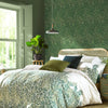 Elegant Willow Bough Deep Green wallpaper featuring natural willow pattern