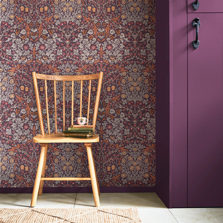 William Morris Wallpaper Blackthorn Plum