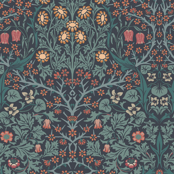 William Morris Wallpaper Blackthorn Navy