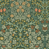William Morris Blackthorn Deep Green wallpaper with floral pattern
