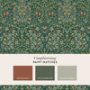 Classic William Morris Blackthorn design in deep green tones