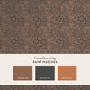 Classic Marigold Fibrous Charcoal wallpaper featuring copper metallic accents