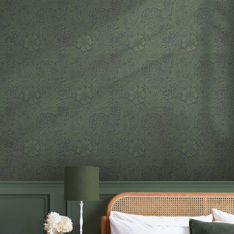 William Morris Wallpaper Marigold Fibrous Green