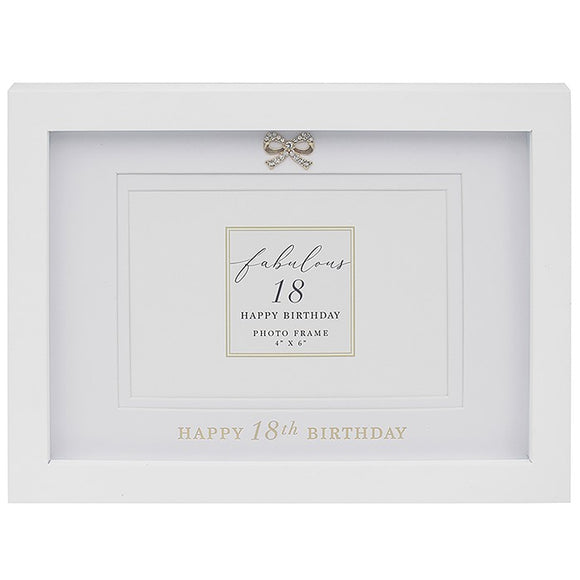 Elegant 18th Birthday Frame with white frame