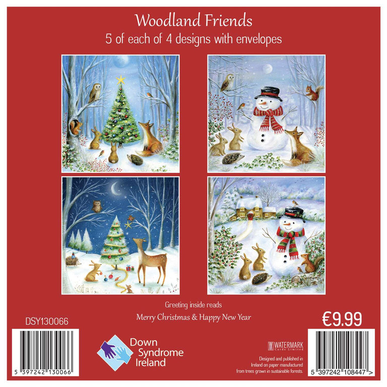 Woodland Friends Christmas Cards Box - Gift Cards for Christmas