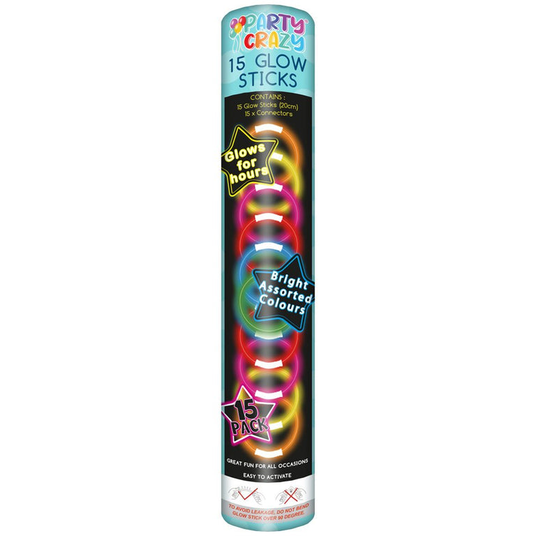 20 cm Glow Sticks Pack of 15
