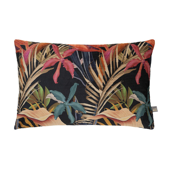 Navy tropical cushion, 40x60cm.