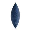 Blue velvet scatter cushion with knife edge finish.