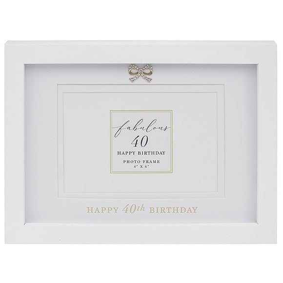 Elegant 40th Birthday Frame by Madelaine By Hearts Designs