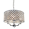4 Light Chandelier Chrome/Crystal